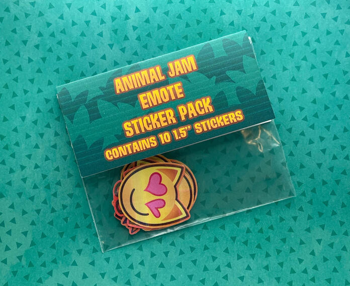 Animal Jam Emote Sticker Pack